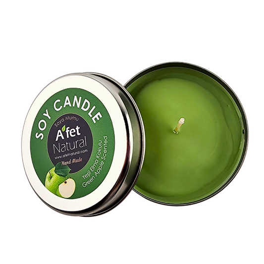 YEŞİL ELMA KOKULU %100 DOĞAL SOYA WAX