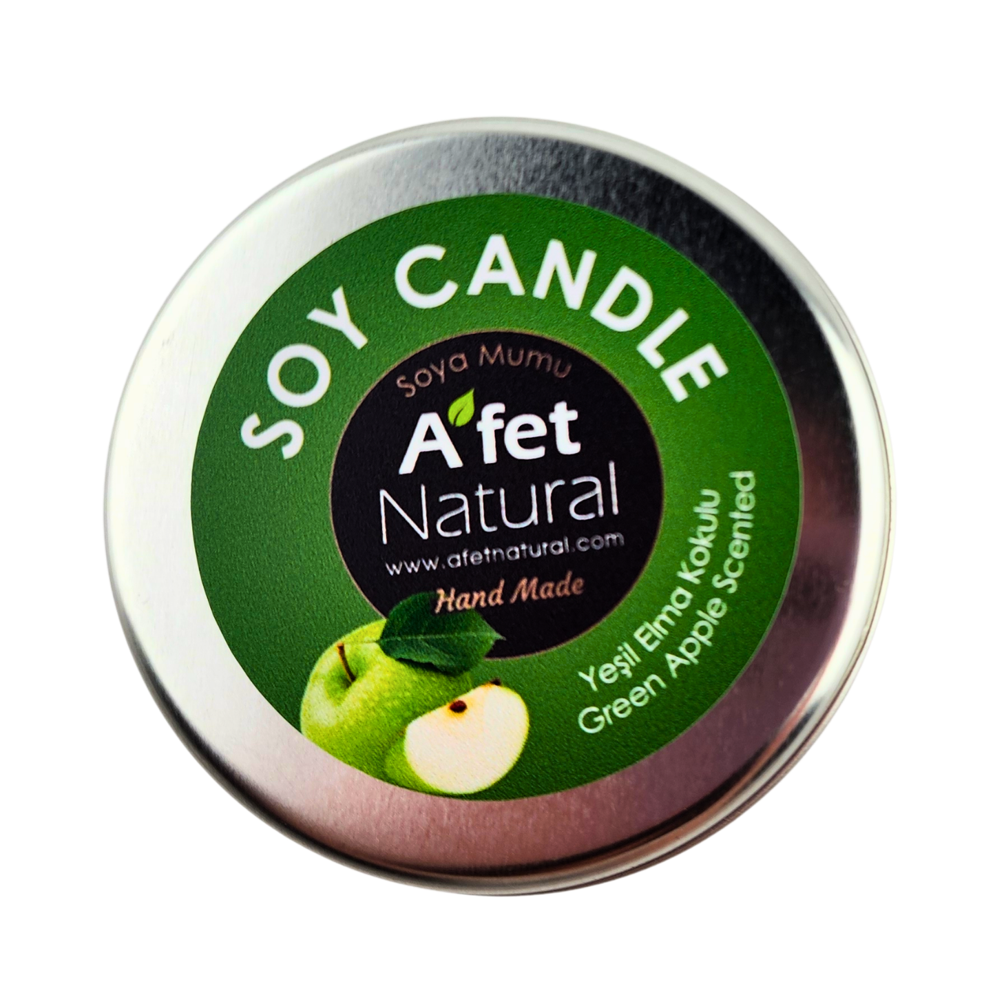 YEŞİL ELMA KOKULU %100 DOĞAL SOYA WAX