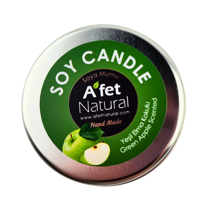 YEŞİL ELMA KOKULU %100 DOĞAL SOYA WAX